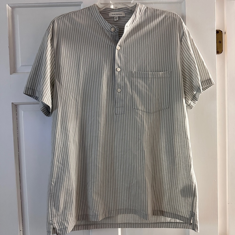 Men's Striped Club Monaco Gray Shirt